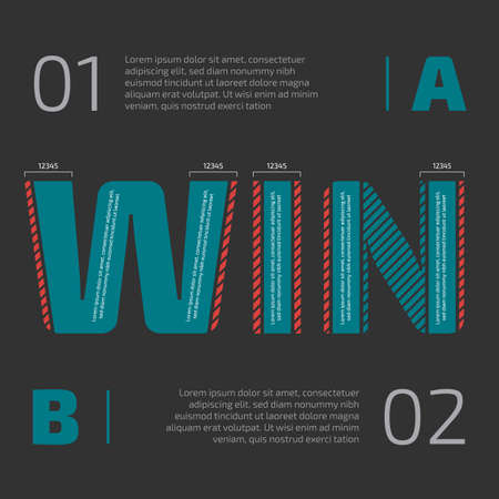 Presentation vector design with the text WINのイラスト素材