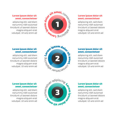 Modern infographic design for presentation. White backgroundのイラスト素材