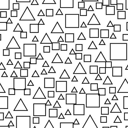 Abstract shapes vector seamless pattern on the white backgroundのイラスト素材