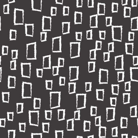 Abstract squares vector seamless pattern on the black backgroundのイラスト素材