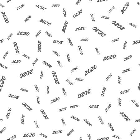 Creative New Year seamless pattern on the white backgroundのイラスト素材