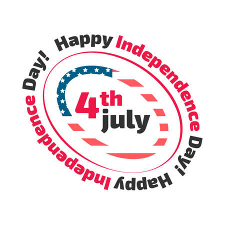 USA Independence day banner on the white backgroundのイラスト素材