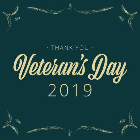 Veterans Day vintage banner - Vector illustration