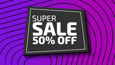 Super Sale Vector banner on the pink backgroundのイラスト素材