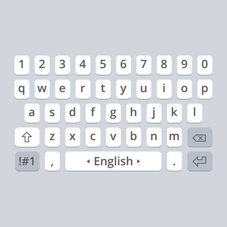 Mobile vector keyboard for smartphone. Letters setのイラスト素材
