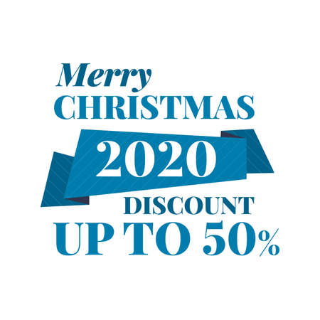 Merry Christmas sale. Discount vector ad bannerのイラスト素材