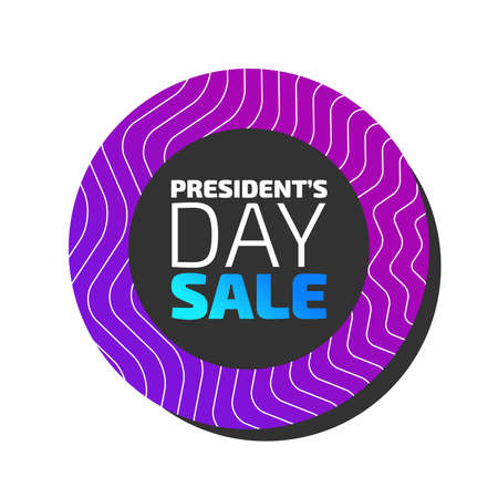Presidents day. Circle sale banner. Vector imageのイラスト素材