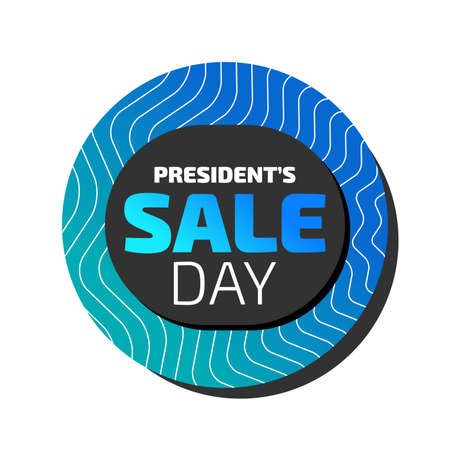 Presidents day. Circle sale banner. Vector imageのイラスト素材