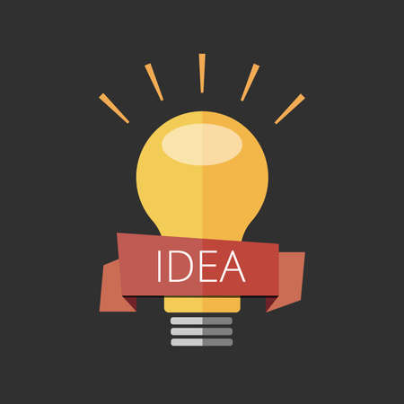 light bulb. Concept of vector banner for ideasのイラスト素材