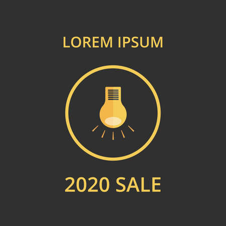 light bulb. Concept of vector banner for ideasのイラスト素材