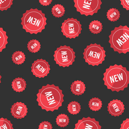 Sticker with the new text seamless patternのイラスト素材
