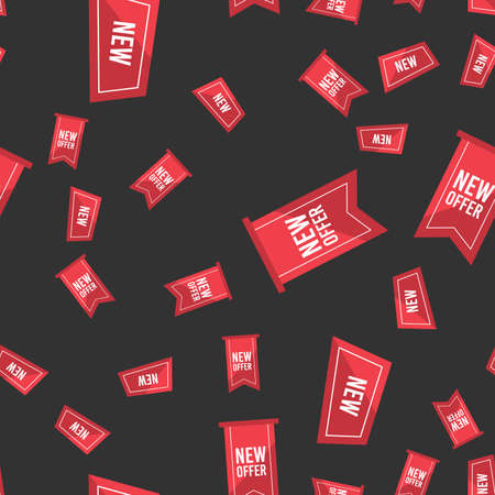 Sticker with the new text seamless patternのイラスト素材