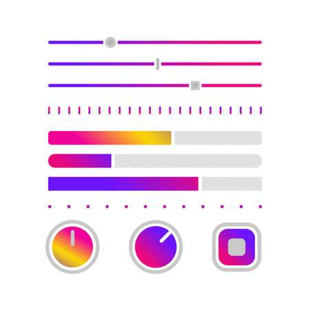 Graphic user interface. UI UX vector setのイラスト素材