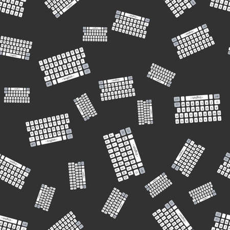Smartphone keyboard seamless pattern on the blackのイラスト素材