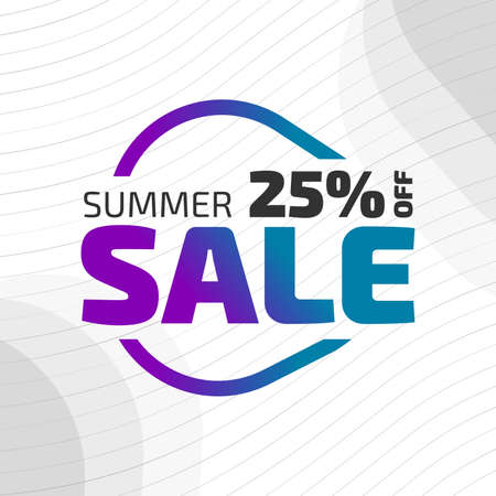 Summer sale vector banner with the color gradientのイラスト素材