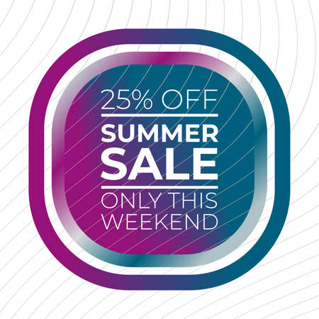 Summer sale vector banner with the color gradientのイラスト素材