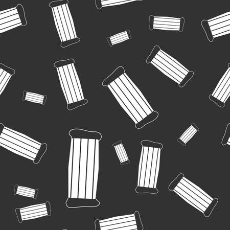 Vector seamless pattern with white face masksのイラスト素材