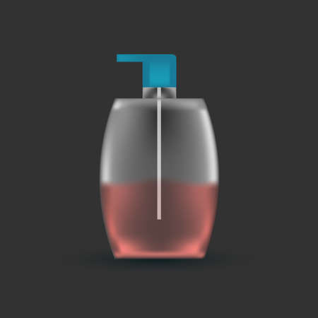 Vector object. Sanitizers for hands against microbes and viruses on the black backgroundのイラスト素材