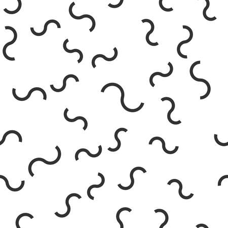 Abstract curves seamless vector pattern on whiteのイラスト素材