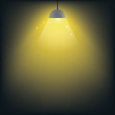 Shining lamp. Vertical surface. Creative background for your business presentation.のイラスト素材