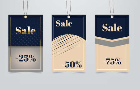 Modern rectangular discount labels.のイラスト素材