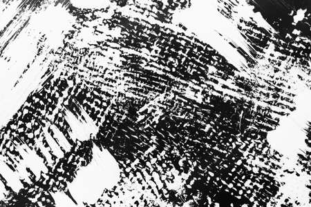 White paint burlap patterns on a black background horizontal orientationの写真素材