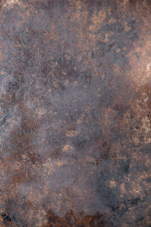 rusty old beautiful metal background. spots and stains. vertical orientationの写真素材