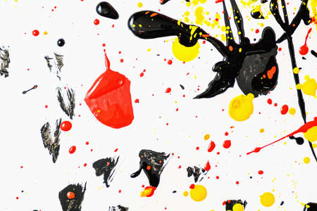 Abstract expression colorful splash background. bright Watercolor background illustration. dripping technique.の写真素材