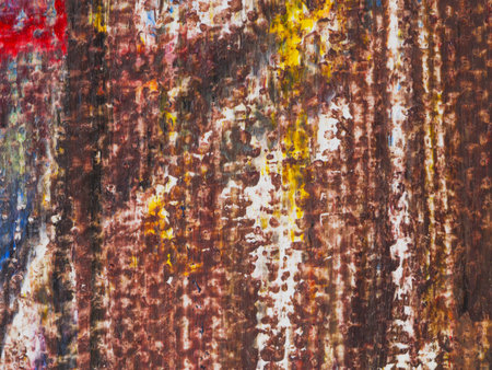 Bright hues and diverse patterns merge to create a striking abstract piece that captivates with its...