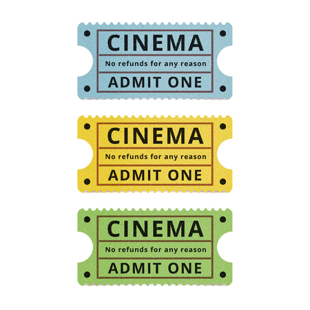 Movie tickets isolated on white background.のイラスト素材