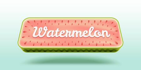 Colorful watermelon style banner. Isolated watermelon slice. Vector illustration.のイラスト素材