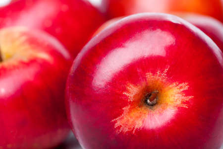 Red apples macroの写真素材