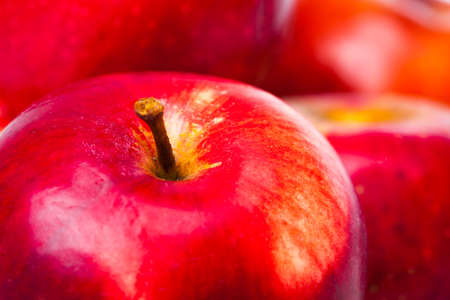 Red apples macroの写真素材