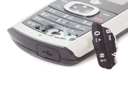 Close up of cell phone and sim card