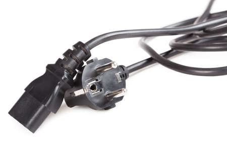 Power cord isolated on white