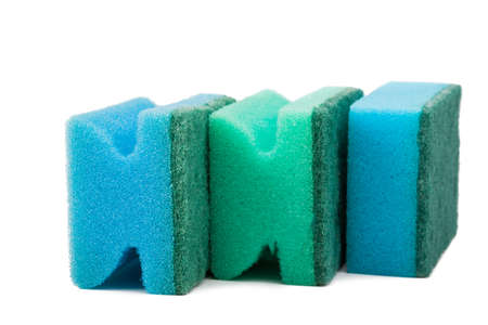 Group of kitchen sponges isolated on the white background