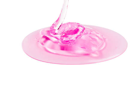 Pink gel isolated on whiteの写真素材