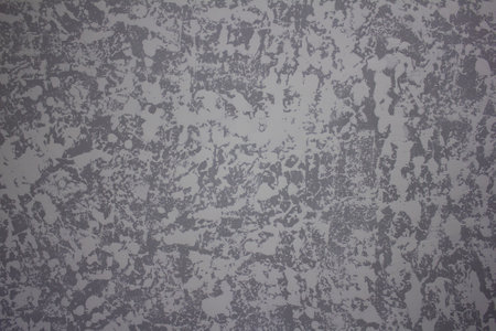 Wall in decorative Venetian putty with a pronounced texture of grunge gray and white. Beautiful white stains on a gray wall covered with plaster. Textured background of Venetian plaster.の写真素材