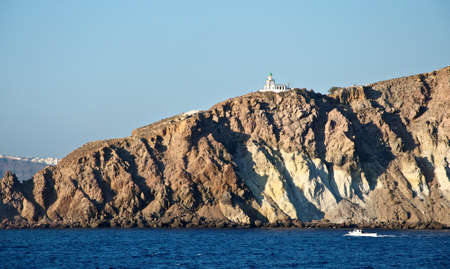 Lighthouse on the hillside.の写真素材