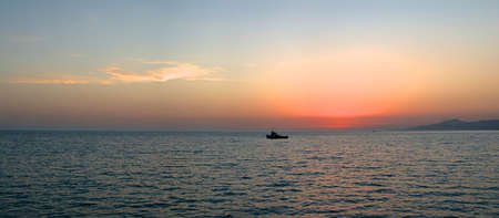 Sunset over the Black Sea  Panorama の写真素材