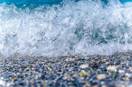 splash of waves early in the morning at the Black Sea