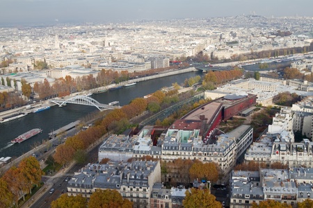 River Seine  as viewed from Eiffel Tower (Paris)の写真素材