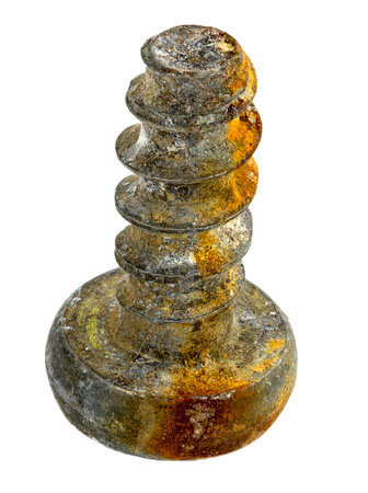 Rusty bolt on white backgroundの写真素材
