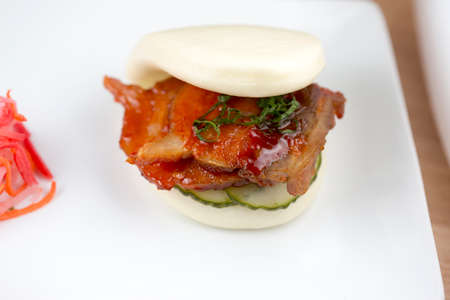 Sweet Chili Pork Belly Steam Bunの写真素材