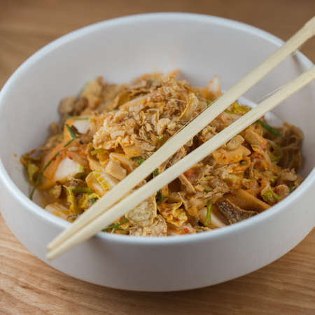 Sweet &amp; Sour.
Creamy Kimchi Dressing, Nappa Cabbage, Pickled Melon and Cashewの写真素材