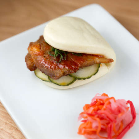 Sweet Chili Pork Belly Steam Bunの写真素材