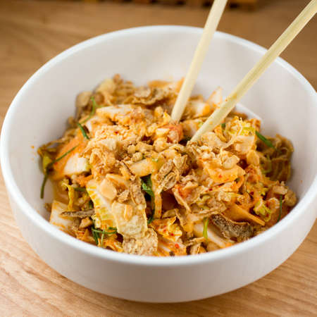 Sweet & Sour.
Creamy Kimchi Dressing, Nappa Cabbage, Pickled Melon and Cashewの写真素材