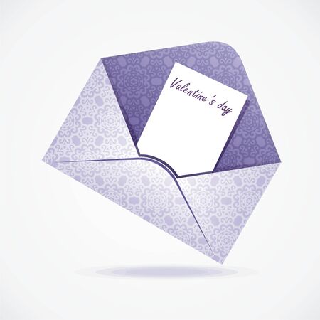 vector letter on valentine s day on white background  Vector illustrationのイラスト素材