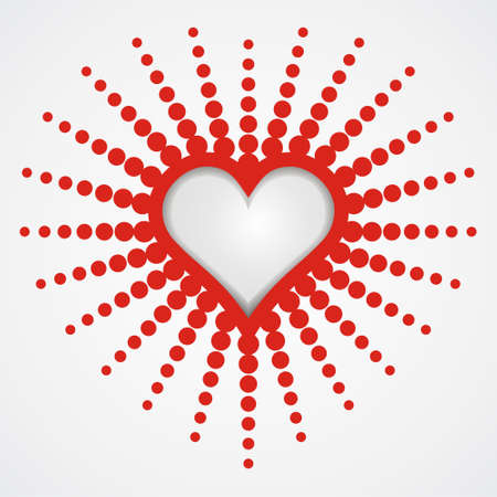 vector ornate heart on white background. Vector illustrationのイラスト素材
