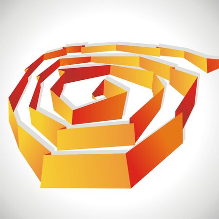 vector origami ribbon on white background. Vector illustrationのイラスト素材